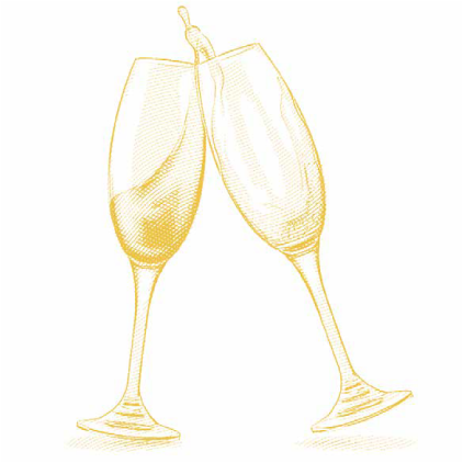 champagne glasses cheering