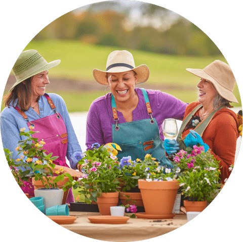 active adult community amenities - gardening